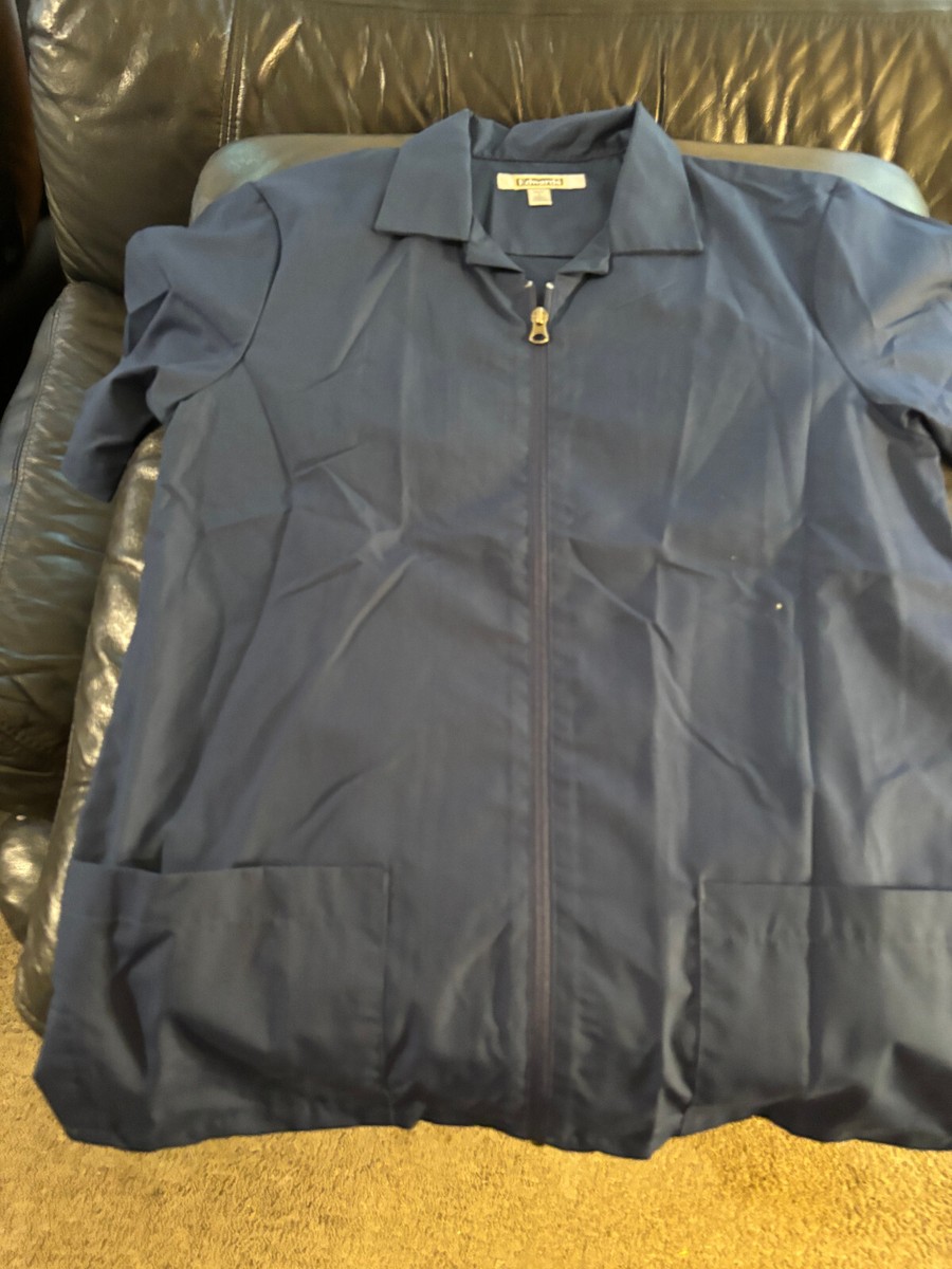 Edwards Scrubs New no tags Blue Ladies XL zip up polyester