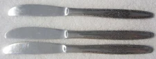 3 lot Stylecraft SYF2 Single Rose Stainless Flatware T&N 5 Dinner knives,knife