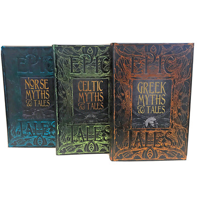  NORSE, CELTIC, GREEK MYTHS & TALES Mythology Set of 3 HardcoverBooks BRAND NEW