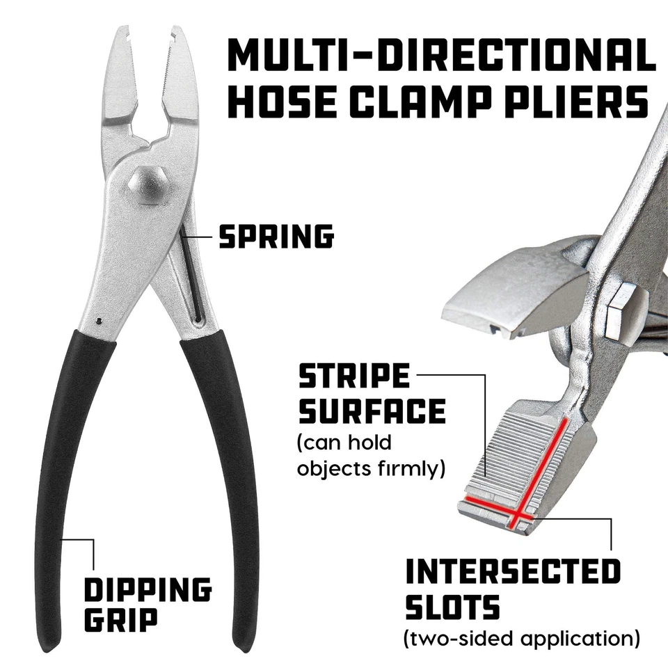 Powerbuilt Multi-Directional Hose Clamp Pliers, Hold Clamps, Fuel Lines and R... - Image 2 of 4