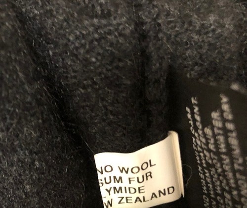 Maglione Merinomink Nuova Zelanda Uomo M Grigio Pelliccia Possum Misto Lana Merino Scollo V - Foto 10 di 12