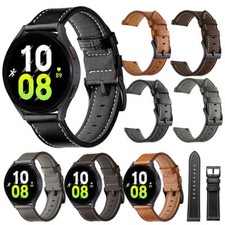 Leather Wrist Band Strap For Samsung Galaxy Watch 4 5 6 40/44/43/47mm 5 Pro 45mm