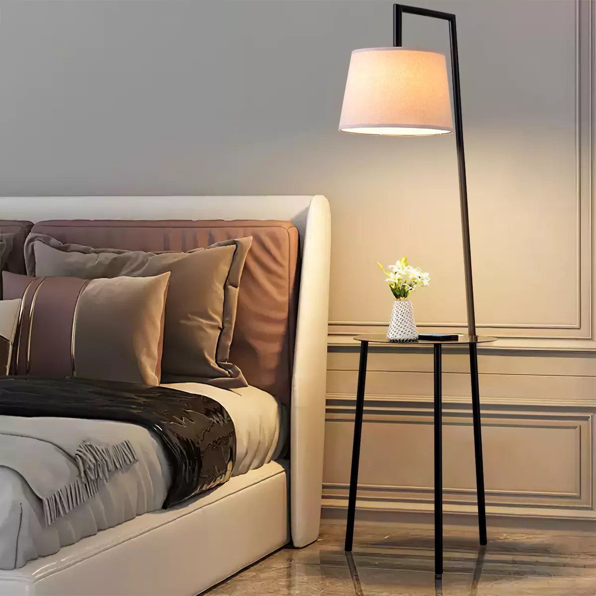 Tripod lamp bedside deals