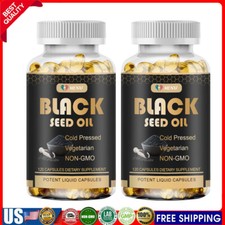 Black Seed Oil Capsules  1000mg Organic Black Cumin Seed Oil Cold-Pressed 240Pc