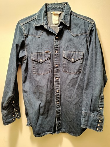 Pearl snap button down Denim shirt USA 