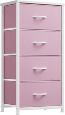Storage Drawer with 4 Drawers - Fabric Dresser for Kids, Bedroom Organizer