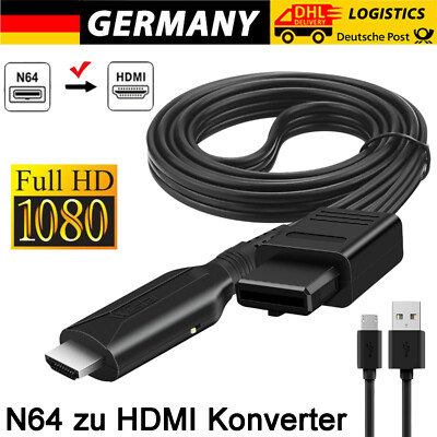 N64 zu HDMI Adapter für Nintendo 64, Super NES & Gamecube HD Kabel