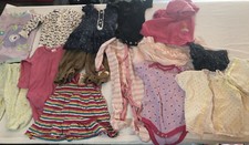 LARGE LOT of 16 Pc 3-6 Months Girls Baby Clothes Carters Bryan Healthtex GRL