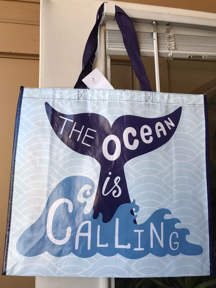 🌟NEW Burlington Reusable Shopping Bag Tote The Ocean Is Calling