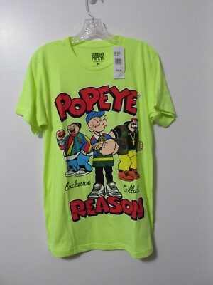 Adult Reason x Popeye Exclusive Collab Flex Graphic Tee Bright Lime