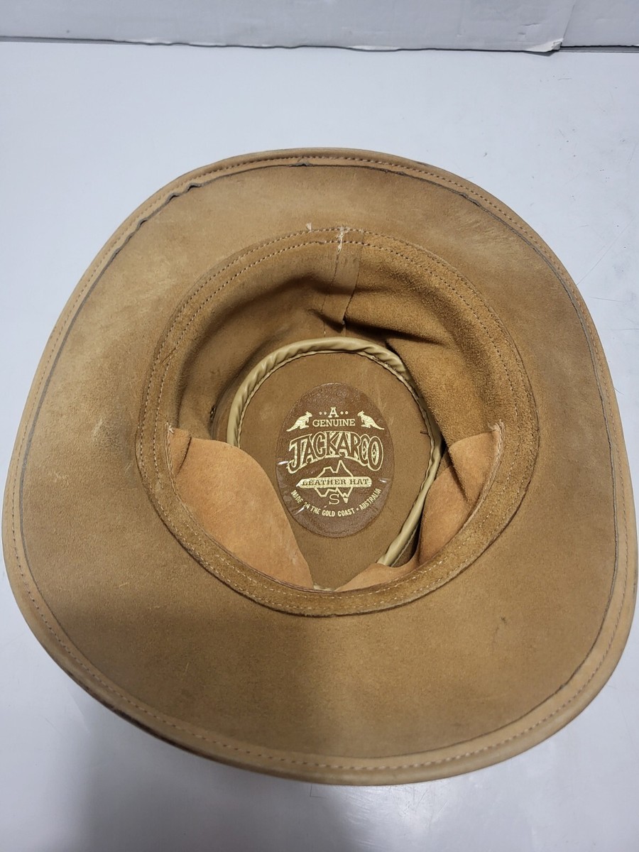 Genuine Jackaroo Leather Hat Made In Gold Coast Australia Size 