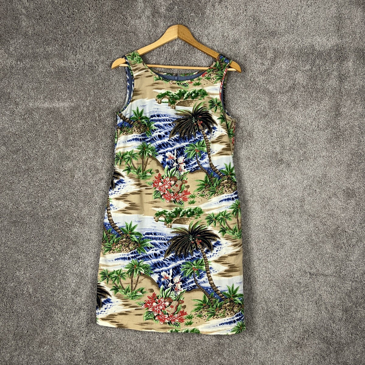 Talbots Dress Womens 6 Multicolor Sleeveless Scoop Neck Tropical Print  Casual | eBay