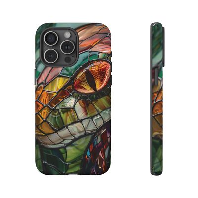 Snake Stained Glass Phone Case- Glossy & Matte for iPhone 8-15 | eBay