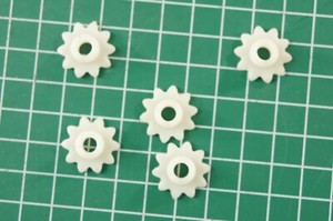 5 x Zahnrad Kettenrad weiß Filmprojektor Projektor Ersatzteile NOS W-2623