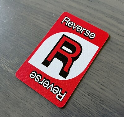 Mattel UNO Deluxe 50th Anniversary | Red Reverse Card | Official Game Piece 