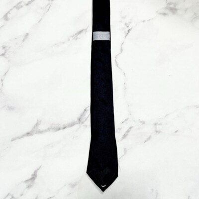 小物 dior homme archive strap narrow tie Dior Homme Narrow Tie Plain Black Bee 100% Silk Jacquard Men