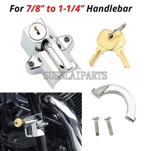 Chrome Motorcycle Helmet Lock For Harley Davidson Softail Dyna