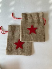 SACCHETTI NATALIZI -  IUTA - PIZZO - RASO - N° 9 PEZZI