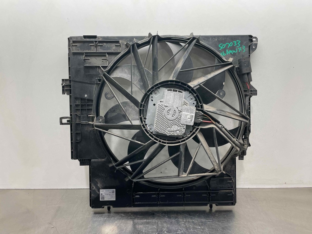 2016 BMW X3 4 Cyl OEM Engine Radiator Cooling Fan Assembly 53K