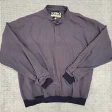 Zero Restriction Golf Outerwear ¼ Snap Pullover Mens Large Blue USA Houndstooth