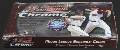 2000 Bowman Chrome MLB Baseball FACTORY SEALED Hobby Box (24 Packs of 4) Rookie