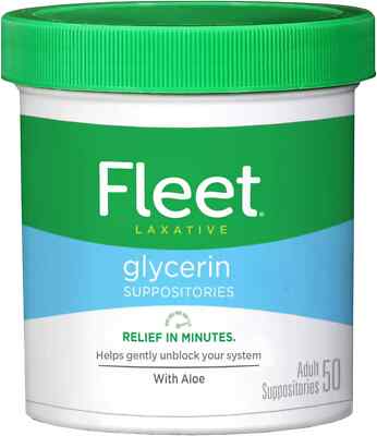 Fleet Laxative Glycerin Suppositories for Adult Constipation, Adult Laxative Jar