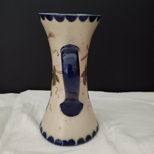 Betschdorf Alsace Pottery Pitcher Grapes 7.5 Inches Ceramic Stamped & Signed - Picture 3 of 13