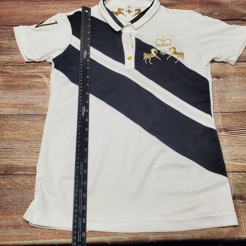Equine Couture Womens Size Small Gold Embroidered Equestrian Shirt Rider Uniform - Picture 3 of 6