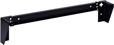 1U Vertical Wall Mount Rack - Heavy Duty 125lbs Capacity 1U, Black 