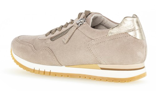 Gabor Comfort Halbschuh 86 378 31 Beige Nubukleder Schnürschuh Sneaker Einlage - Imagen 3 de 5