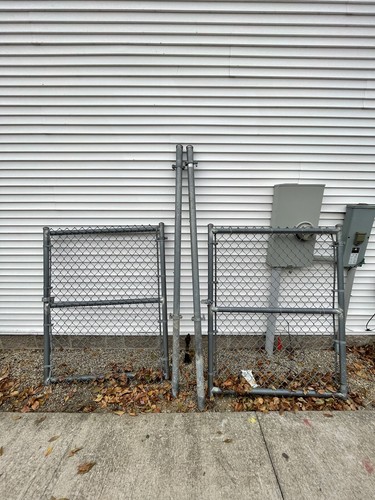 Chain Link Fence Dual Swing Gate