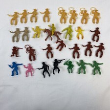 Mixed Lot Of Vintage Plastic Cowboys And Indians Hong Kong 30 Figures 1 Horse