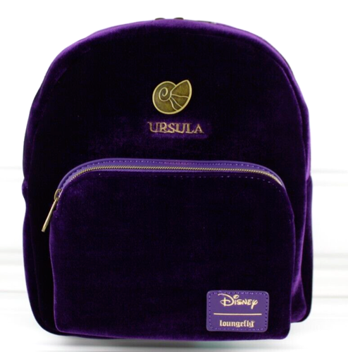 DISNEYS LOUNGEFLY URSULA VILLAINS KUNSTLILA SAMT MINI RUCKSACK NEU MIT ETIKETT - Bild 7 von 12