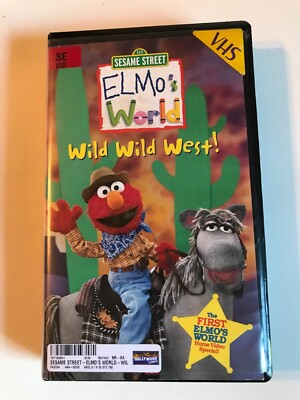 123~SESAME STREET ~ ELMO'S WORLD ~ WILD WILD WEST! ~ VHS, 2001