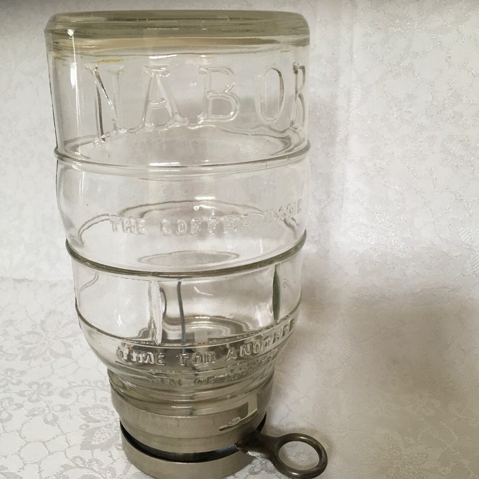 RARE Vintage 1930s Glass Wall Mount NABOB Coffee 8" Dispenser Hoosier