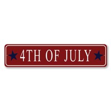 4Th Of July Metal Decor Sign