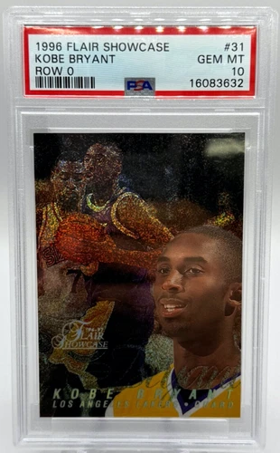 1996 Flair Showcase LA Lakers KOBE BRYANT Row 0 RC #31 PSA 10 - POP 70