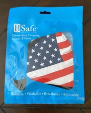FACE MASK- AMERICAN FLAG BREATHABLE REUSABLE WASHABLE 100 Cotton