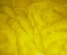 Faux Fur Sun Yellow Shaggy Fabric BY THE YARD 60" Wide