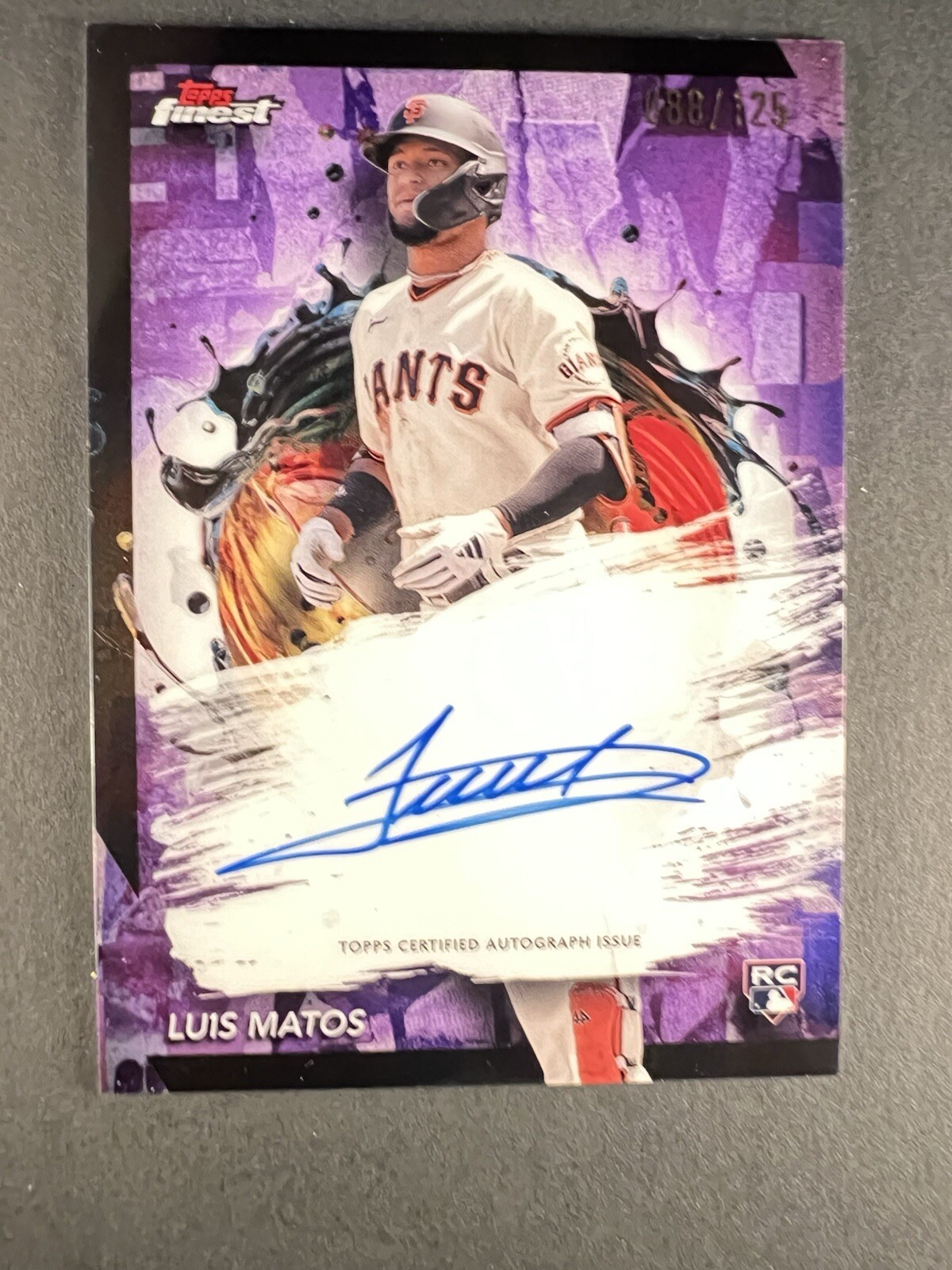 2024 Topps Finest Purple Finest Autographs /125 Luis Matos (AU, RC)