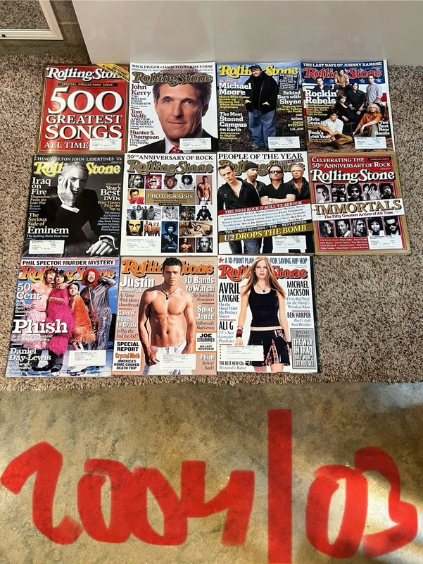Lot Of 11 Vintage 2004-2003 Rolling Stone Magazine Issues