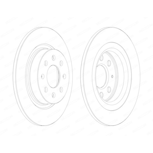 Bremsscheibe Ferodo DDF1299C Premier FüR Fiat Opel Vauxhall Abarth Hinterachse-image