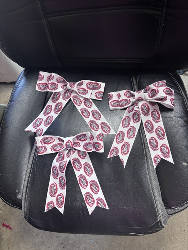Handmade Premade Dr Pepper Grosgrain Bows For Gift wrapping, Hair, Decor, Etc
