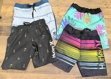 Boys Size 6 7 Swim Trunks Board Shorts Lot Hurley Vans Old Navy 4 Pc