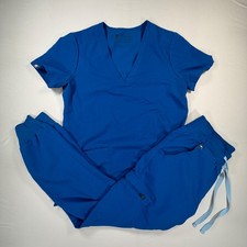 FIGS Catarina Zamora Scrub Set Royal Blue Womens XXS V-Neck Jogger Medical 0474