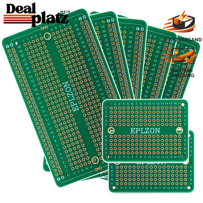 Breadboard Doppelseitig Lötbar PCB Circuit Board 5 Stück + 2 Stück Grün DIY