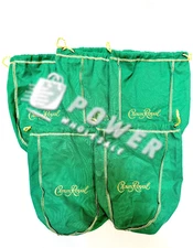 Lot of 5 Crown Royal Apple drawstring Bags 