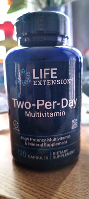Life Extension, zwei pro Tag, 120 Kapseln, potente Multi-Vitamine-Formel.