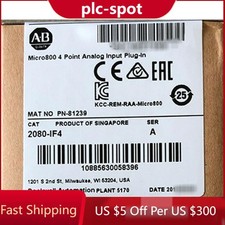 1 PC New AB 2080-IF4 Micro800 4 Point Analog Input Plug-In 2080IF4 US Free Tax