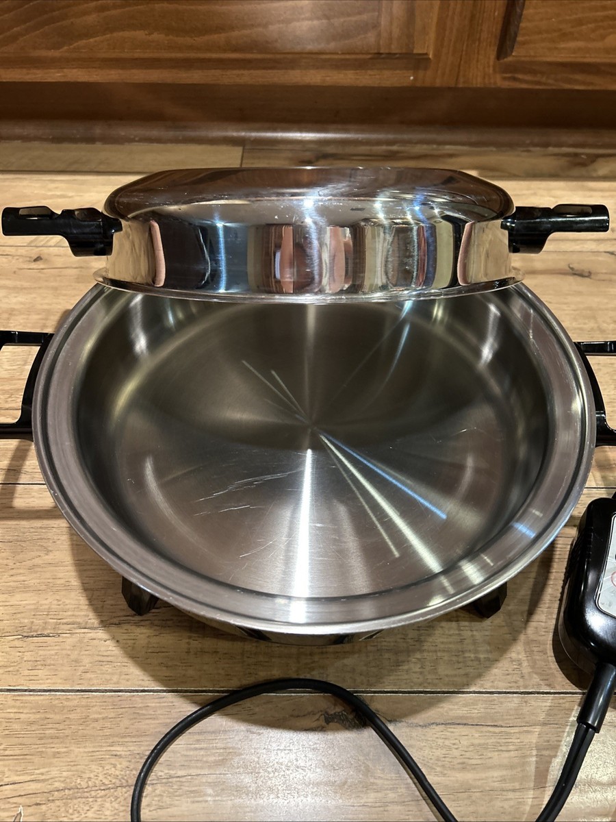 Poêle électrique Regal Ware Kitchen Nutrition T304 – Acier Inoxydable Avec Couvercle, Occasion